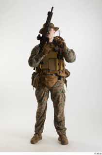 Casey Schneider Paratrooper Pose 4 loading gun standing whole body…